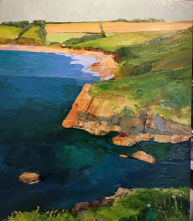 Original Oil Painting Cornwall Nares Head