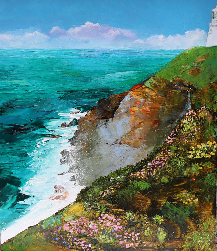 Scattered Colours, Signed Art Print of Trevose Lighthouse, Cornwall