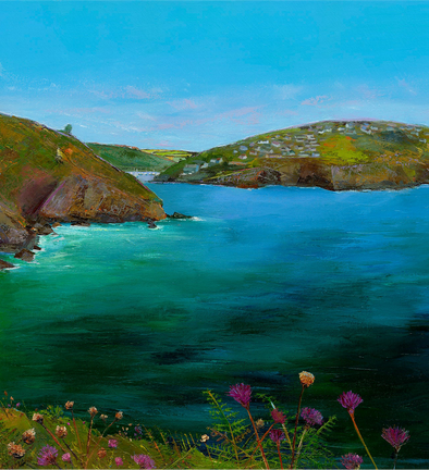 Fowey Seas, Cornwall, Unframed Original Oil Painting