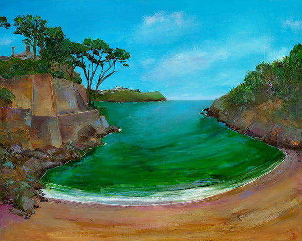 Readymoney Cove, Cornwall Framed Original Oil Painting