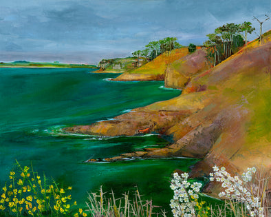 View To St Mawes, Cornwall Framed Original Oil Painting