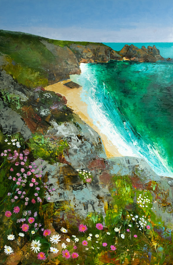 Flowers of Porthcurno, Cornwall, Limited Edition Signed Print