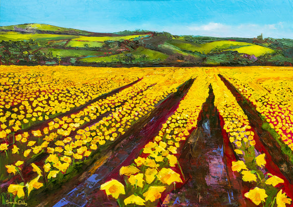 Godolphin Hill, Cornwall Art Greeting Card by Sarah Eddy