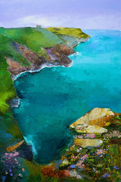 Camelot Castle, Tintagel-Cornwall Original Oil Painting Cornwall