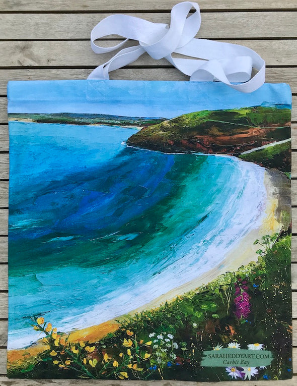 Carbis Bay Cotton Tote Bag, Carbis Bay, Cornwall