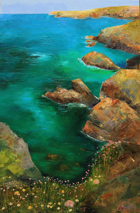 The Lizard Cornwall Original Oil Painting Changing Colours