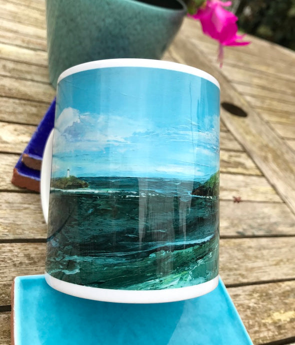 SALE* Godrevy Lighthouse, Ceramic Mug of Godrevy, Cornwall