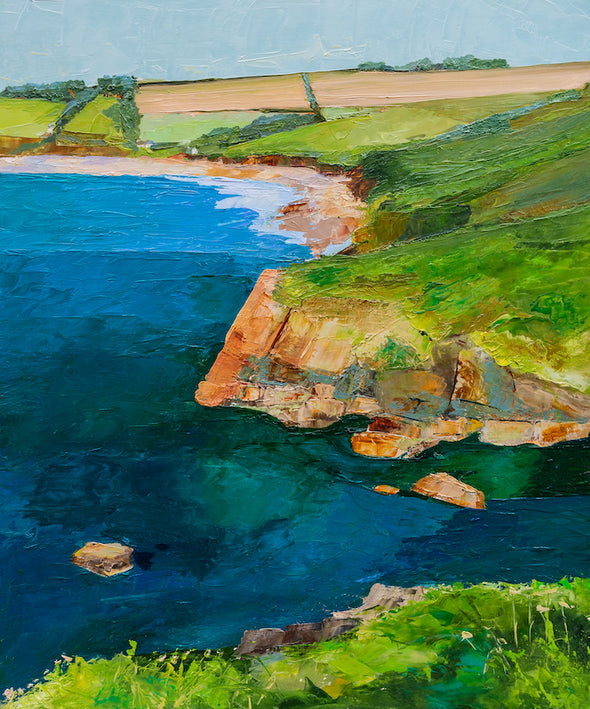 Morning Solitude, Cornish Art Greeting Card, Nares Head, Cornwall