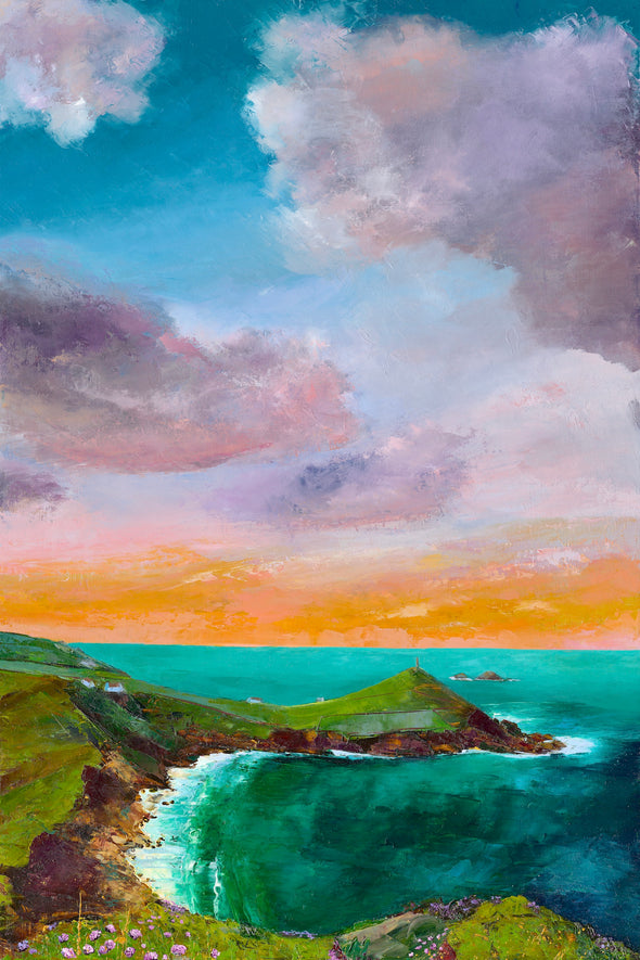 Morning Clouds at Cape Cornwall Original Oil Painting