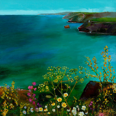 Portreath Flowers, Limited Edition Signed Print