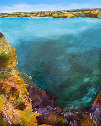 Narehead to Porthscatho An Original Oil painting of Cornwall