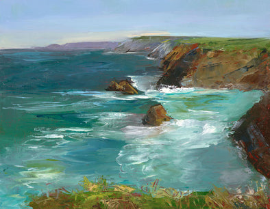 Original Oil Painting Cornwall Boscastle