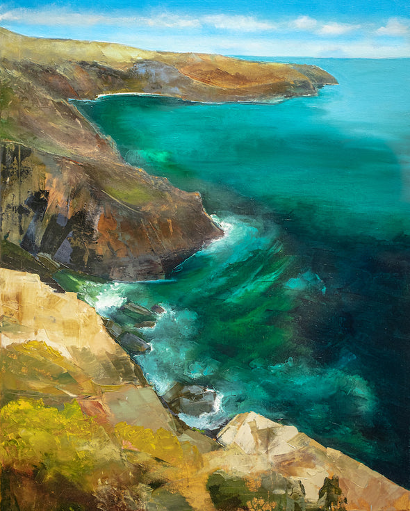 Sitting At Botallack Art Greeting Card by Sarah Eddy