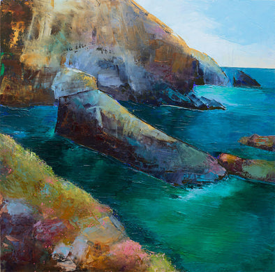 The Cove, Signed Art Print of The Lizard, Cornwall