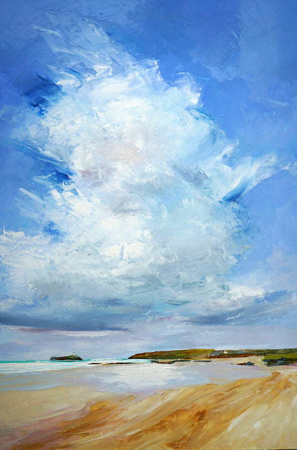 The Lighthouse, Signed Art Print of Godrevy Lighthouse, Cornwall
