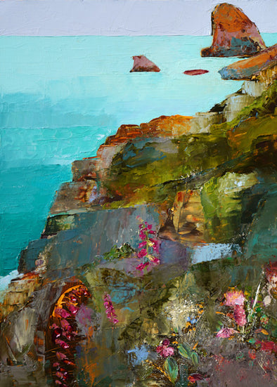 Original Oil Painting Cornwall Boscastle