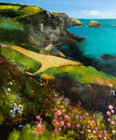 A4 The Lizard Campions, Signed Art Print of The Lizard, Cornwall