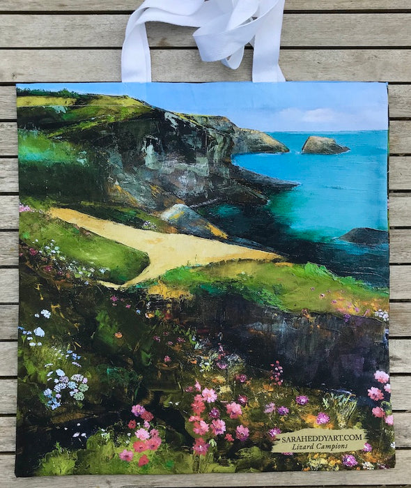 The Lizard Campions Cotton Tote Bag, The Lizard, Cornwall