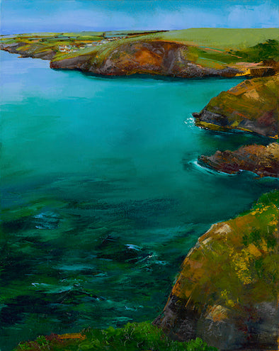 Walking To Port Isaac, Cornwall Framed Original Oil Painting