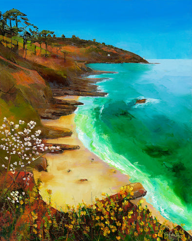 A2 Signed Print, Walk To St Anthony's Lighthouse, Cornwall