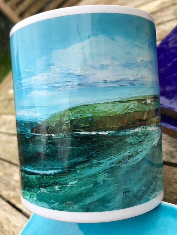 SALE* Godrevy Lighthouse, Ceramic Mug of Godrevy, Cornwall