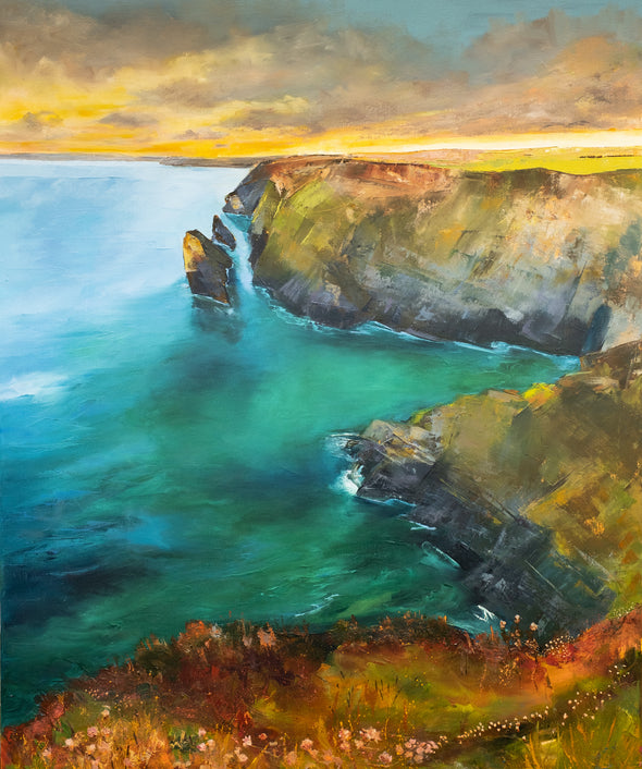 Print of Morning walk, Hell's Mouth, Cornwall